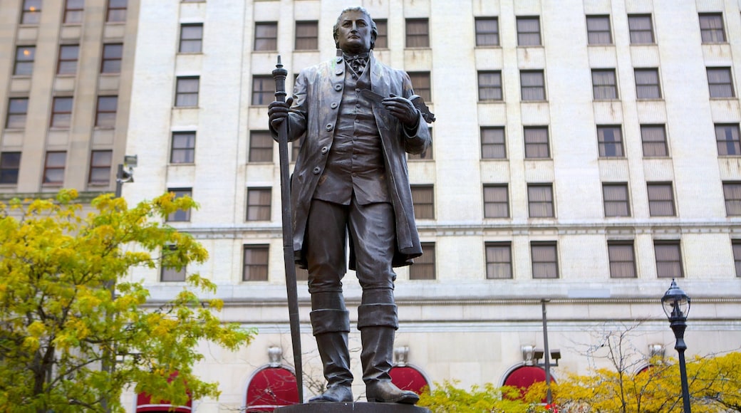 Terminal Tower featuring a statue or sculpture