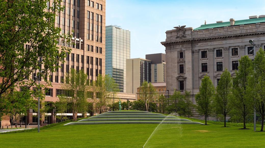The concert and event lawn on the recently renovated Public Square in Cleveland