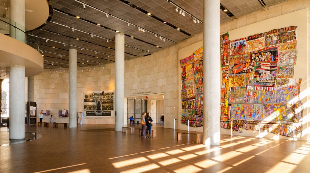 National Underground Railroad Freedom Center featuring interior views and art as well as a couple