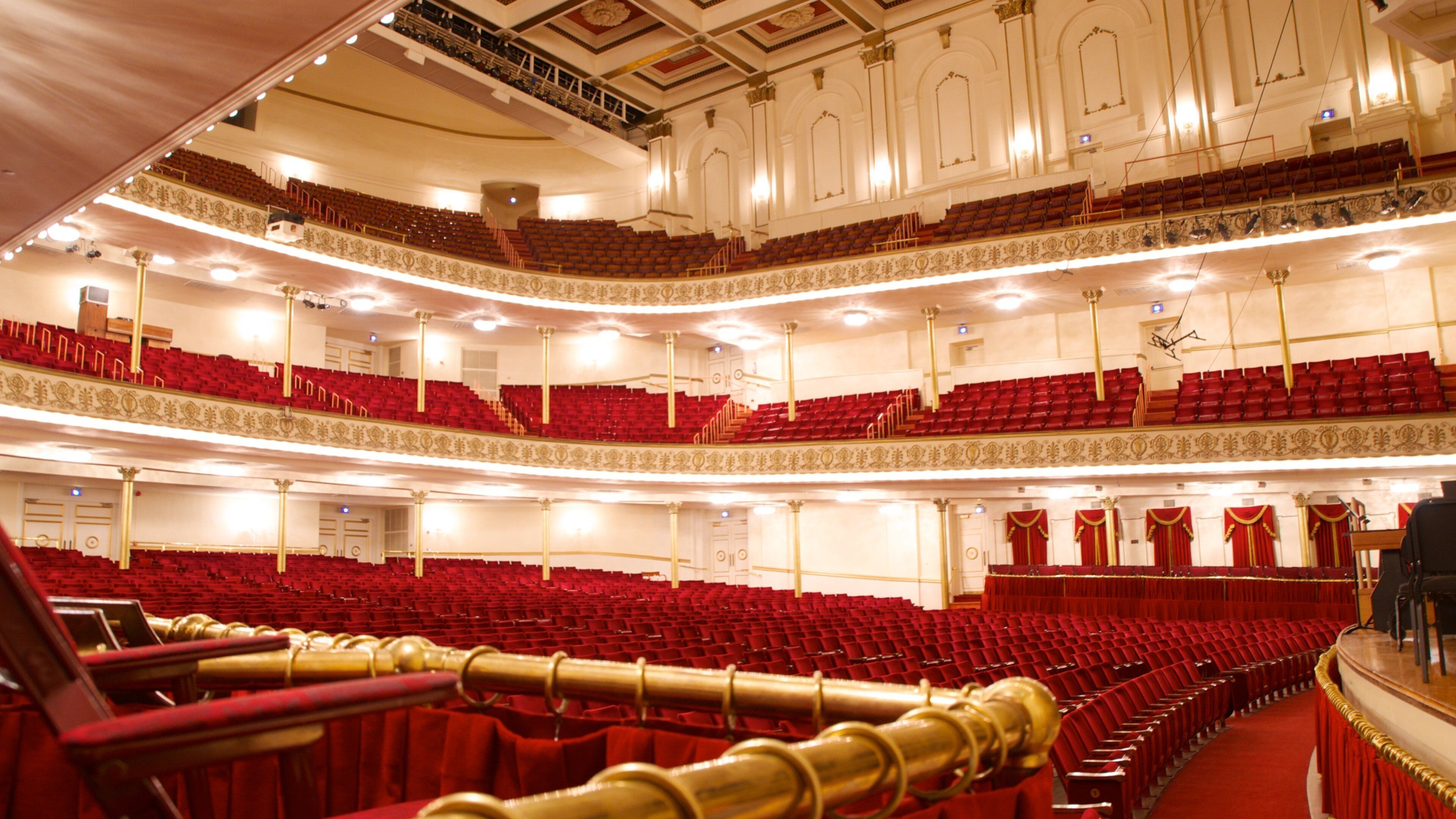 Cincinnati Music Hall which includes theatre scenes, interior views and music
