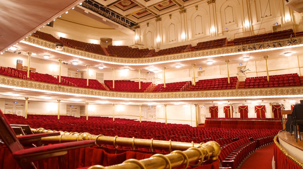 Cincinnati Music Hall showing music, theatre scenes and interior views