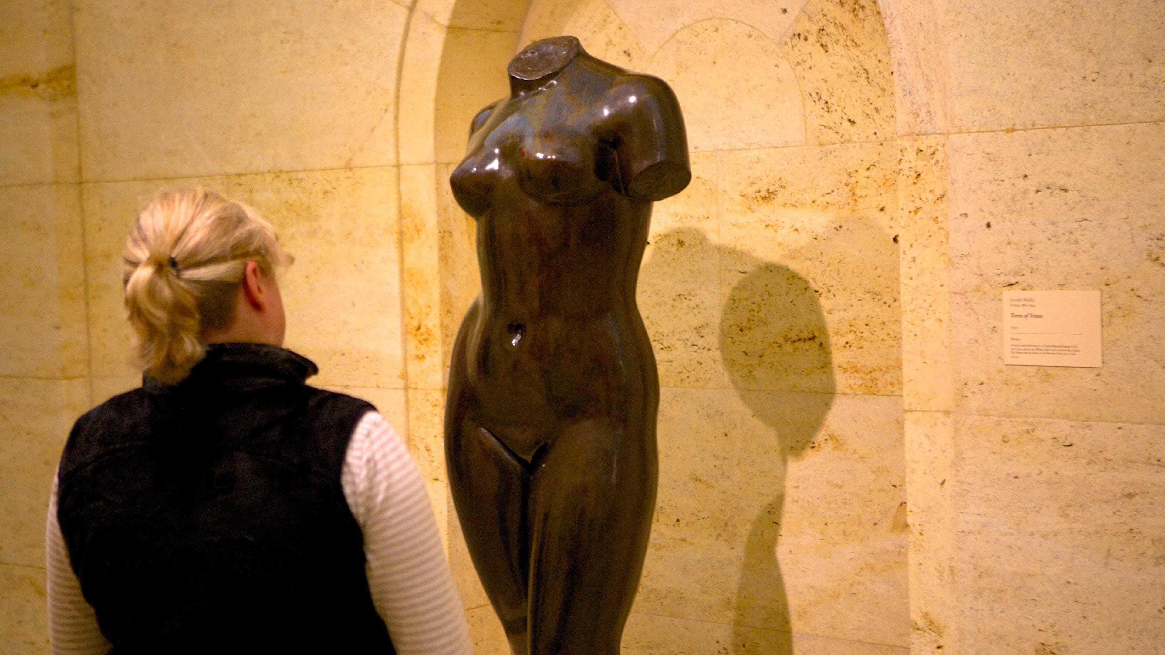 Columbus Museum of Art featuring interior views and art as well as an individual femail