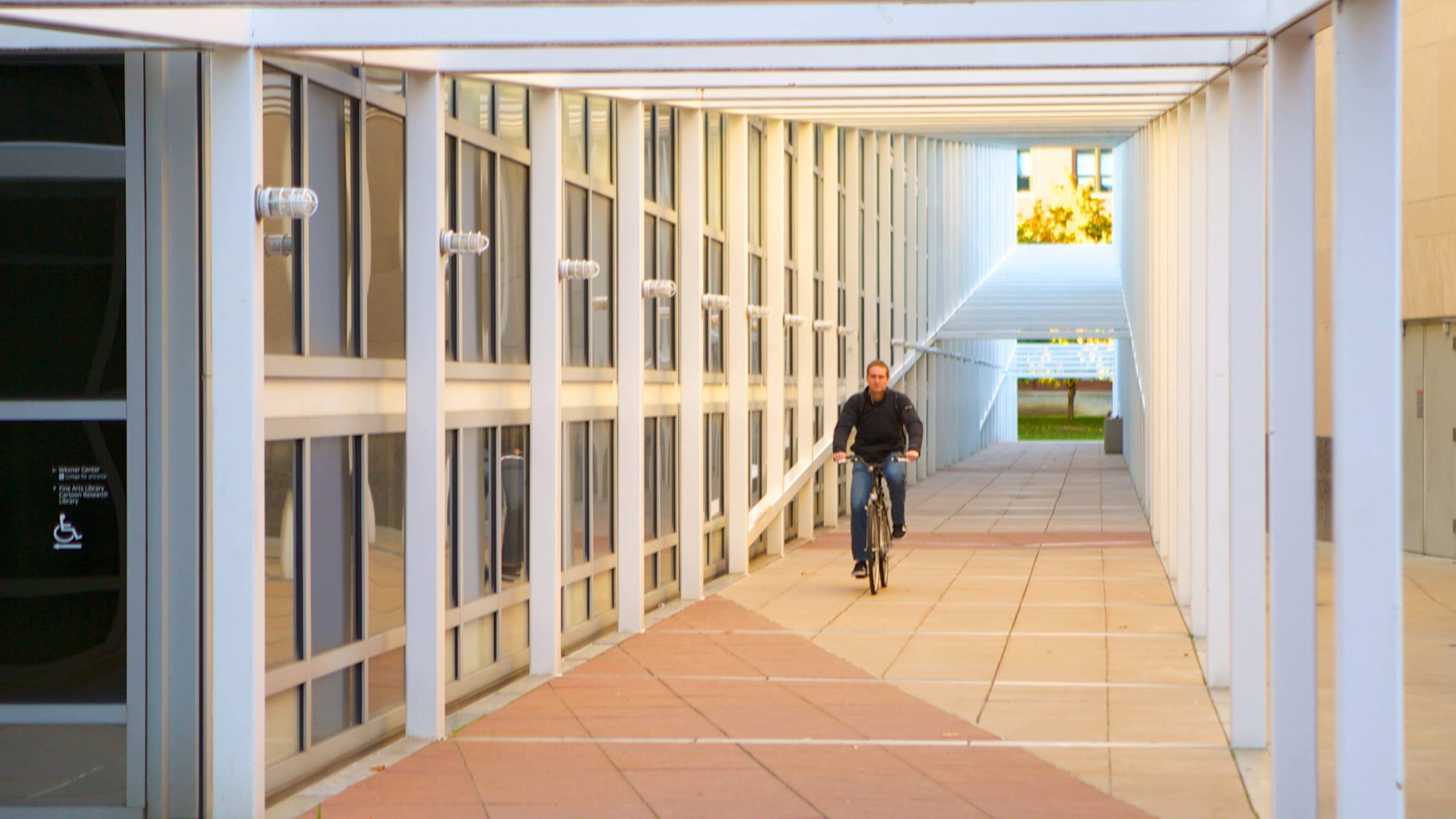 Wexner Center for the Arts which includes theater scenes, interior views and cycling