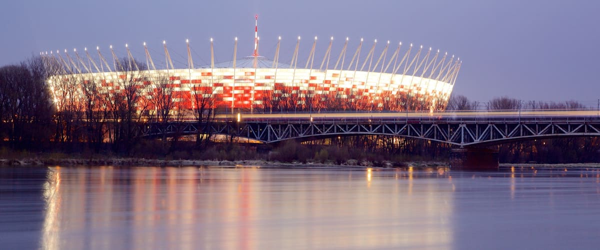 National Stadium which includes night scenes