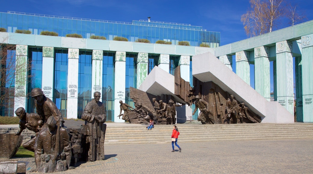 Monument for Warzsawa-opprøret som viser statue eller skulptur