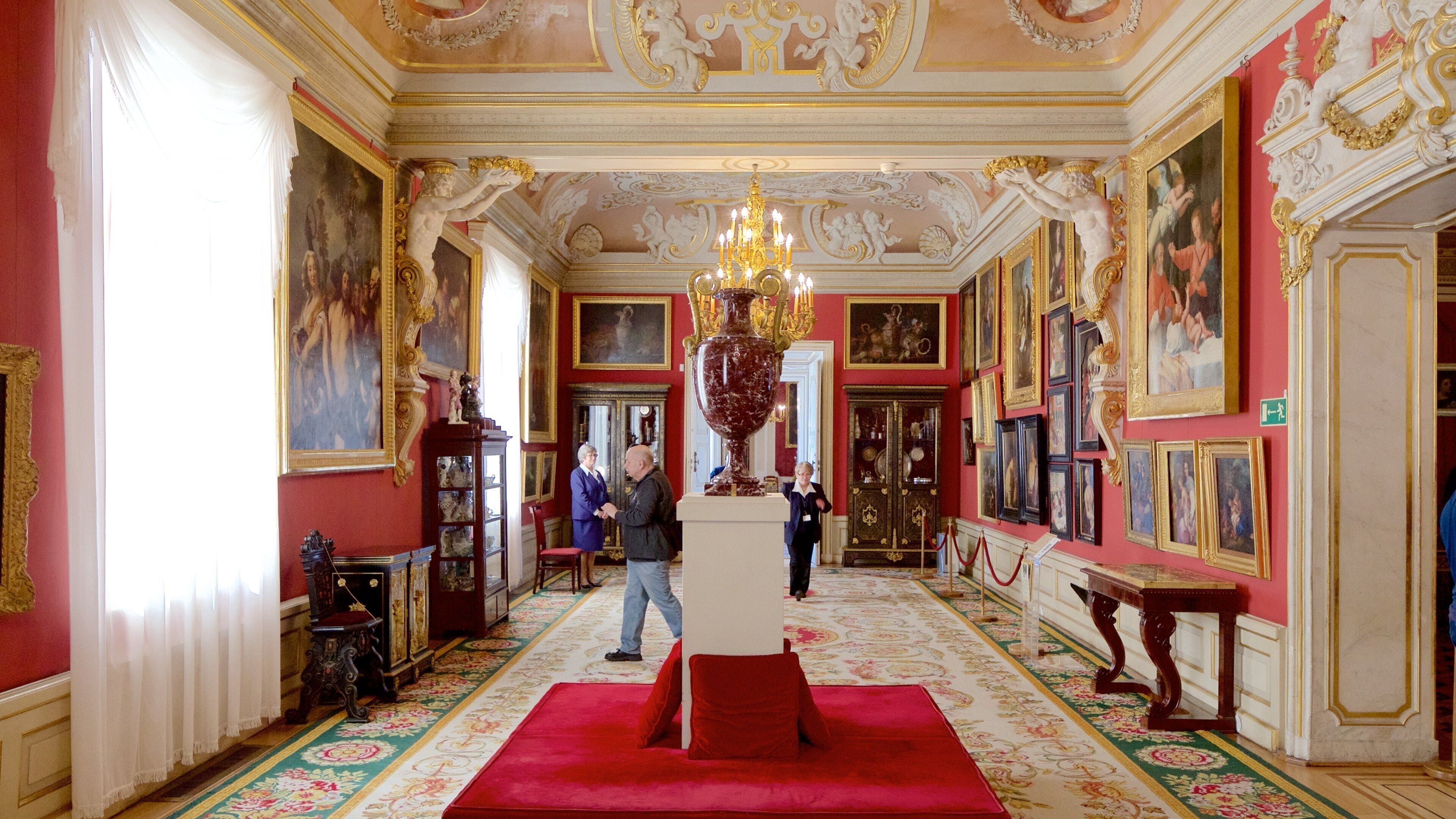 Wilanow-palasset fasiliteter samt innendørs, kulturarv og kunst