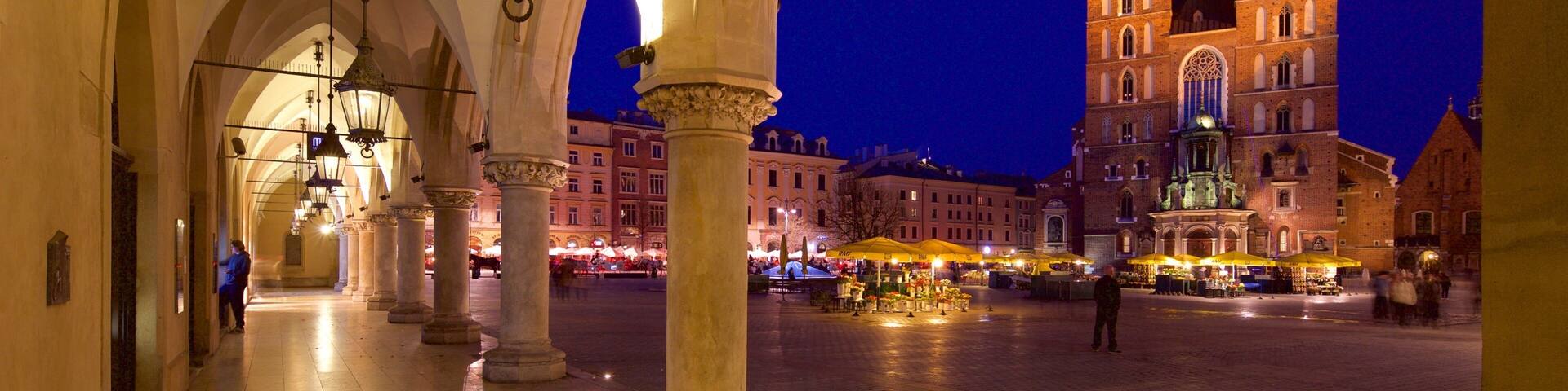 St. Mary\'s Basilica featuring heritage elements, heritage architecture and night scenes