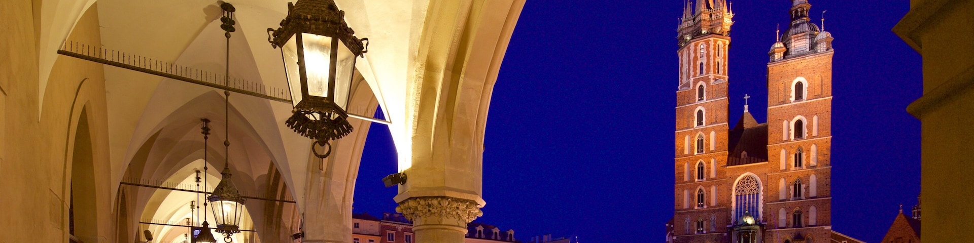 Basilique Sainte-Marie qui includes scĂšnes de nuit, patrimoine historique et patrimoine architectural
