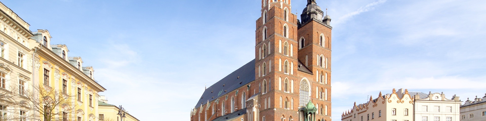 St. Mary\'s Basilica which includes street scenes and a square or plaza