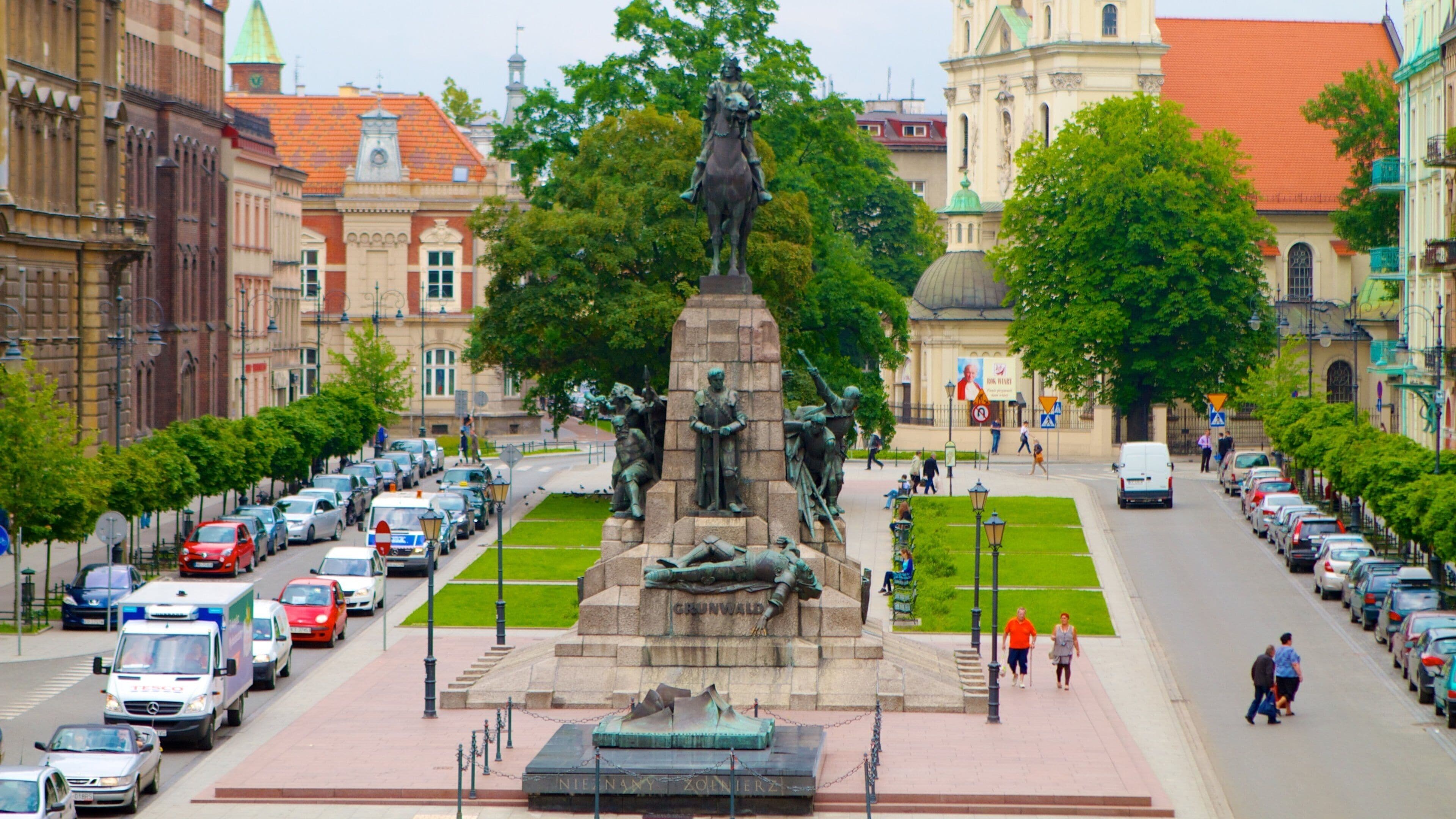 Barbacane Krakau bevat een stad, kunst in de open lucht en straten