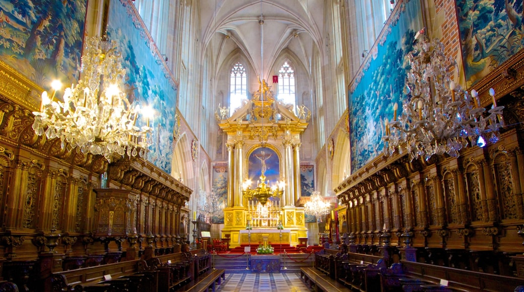 Wawel Cathedral which includes religious elements, art and interior views