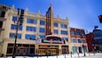 A theater with a marquee reading "Welcome to PPA Center" and a sign for "Kinky Boots" with dates June 8-14, 2015.