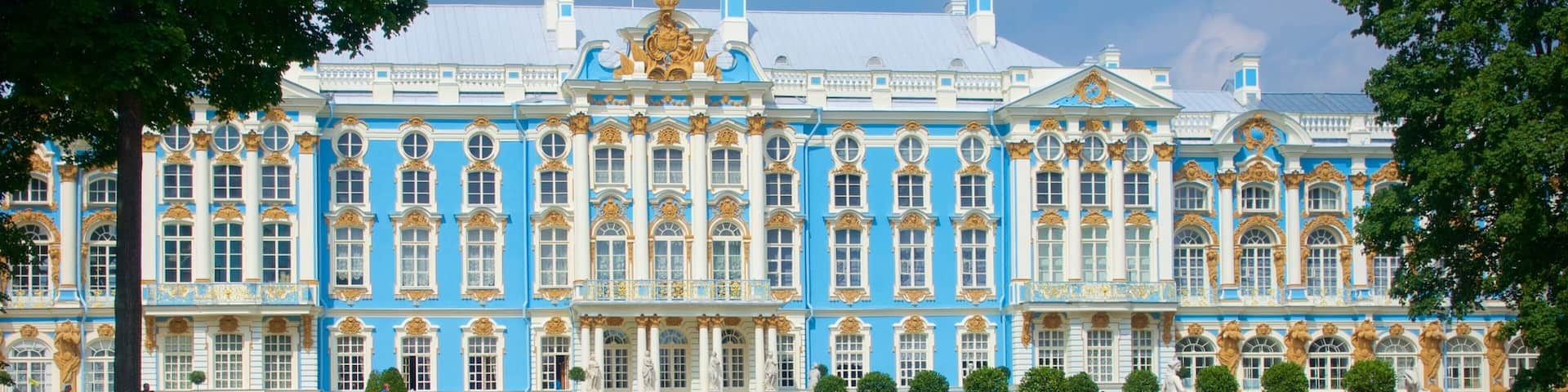 Palacio y Parque de Catalina en Tsárskoye Seló que incluye patrimonio de arquitectura y un jardín