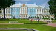 Catherine Palace and Park in Tsarskoye Selo showing a garden and heritage architecture