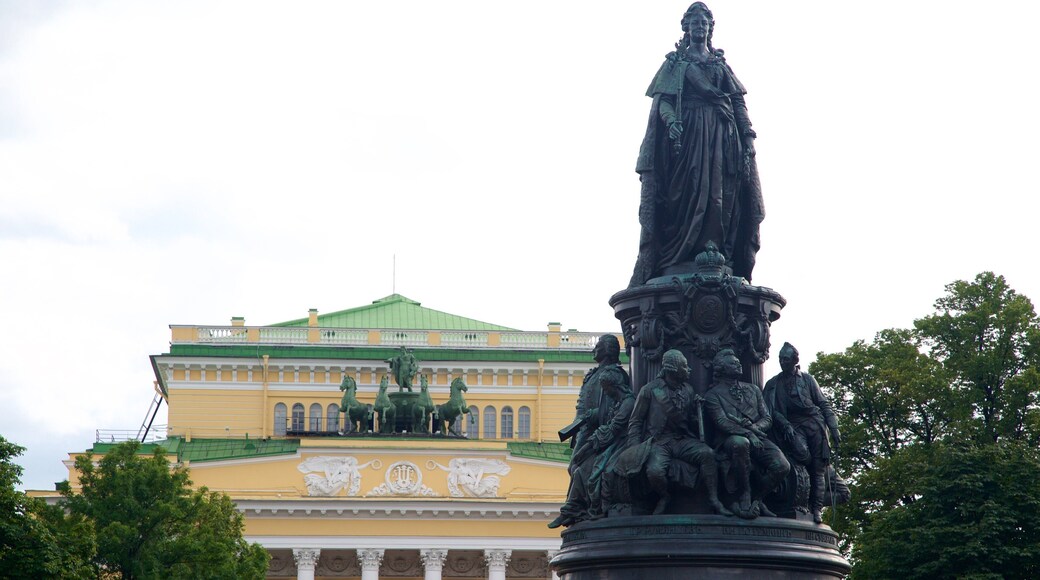 Alexandrinsky Theatre featuring a statue or sculpture
