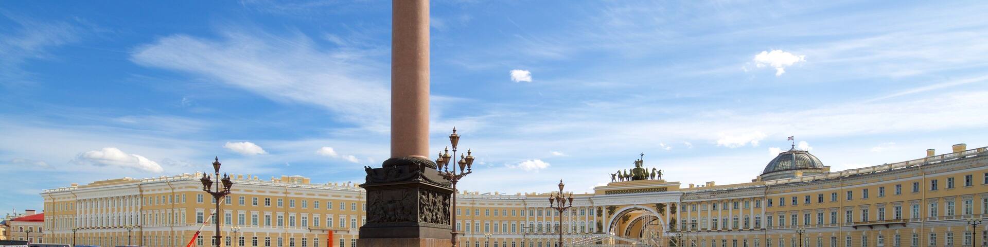 Alexander Column featuring a statue or sculpture