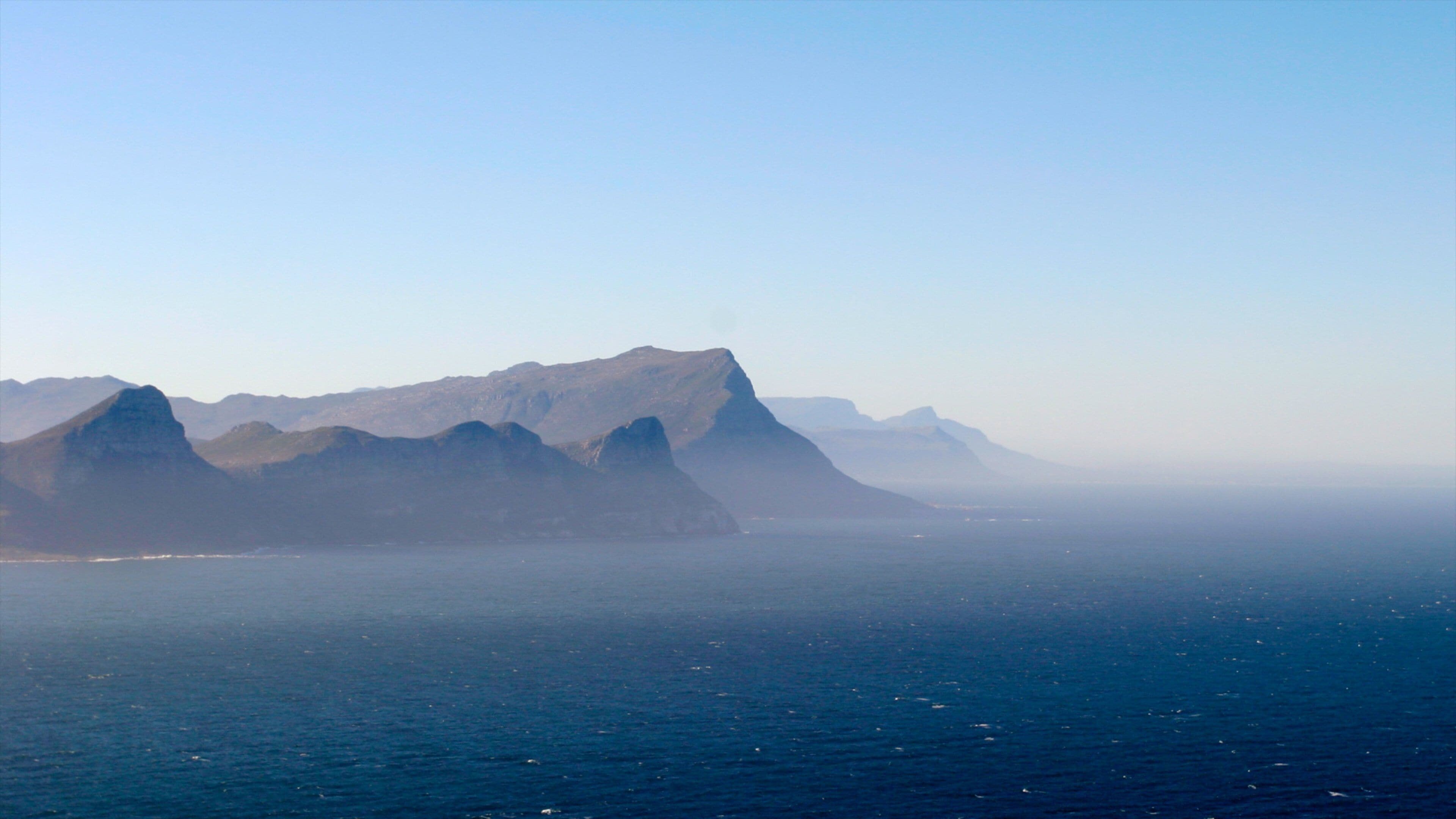 Cape of Good Hope featuring general coastal views, mist or fog and mountains