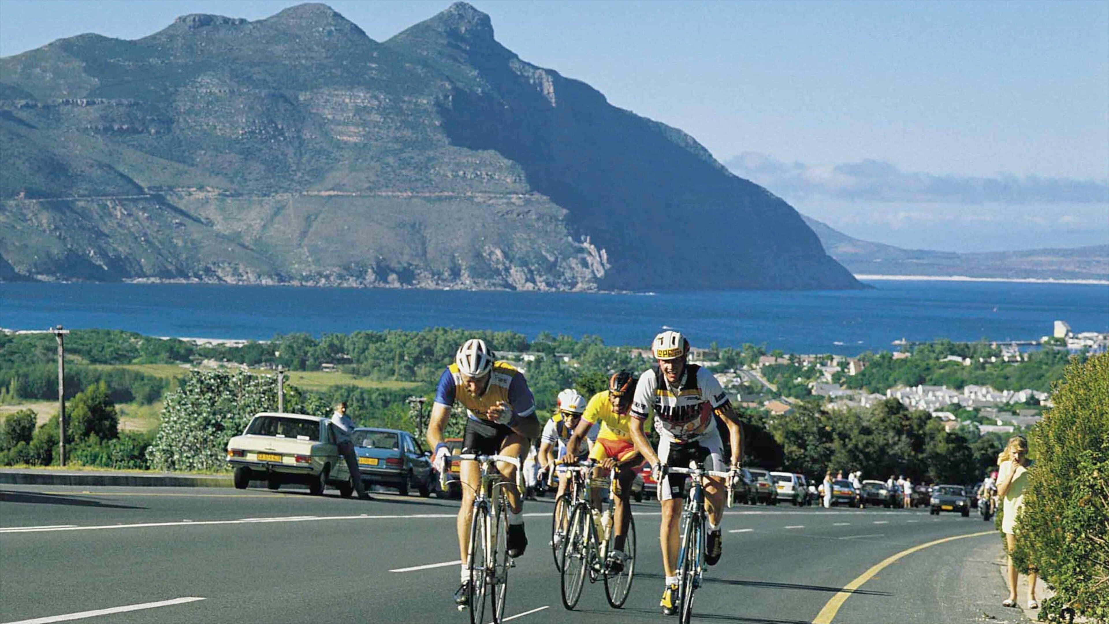 Hout Bay Beach fasiliteter samt landskap, bukt eller havn og kyst
