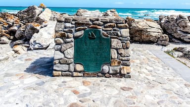 Monument for the most Southern tip of the African continent in Cape l'Agulhas, Western Cape, South Africa, Africa