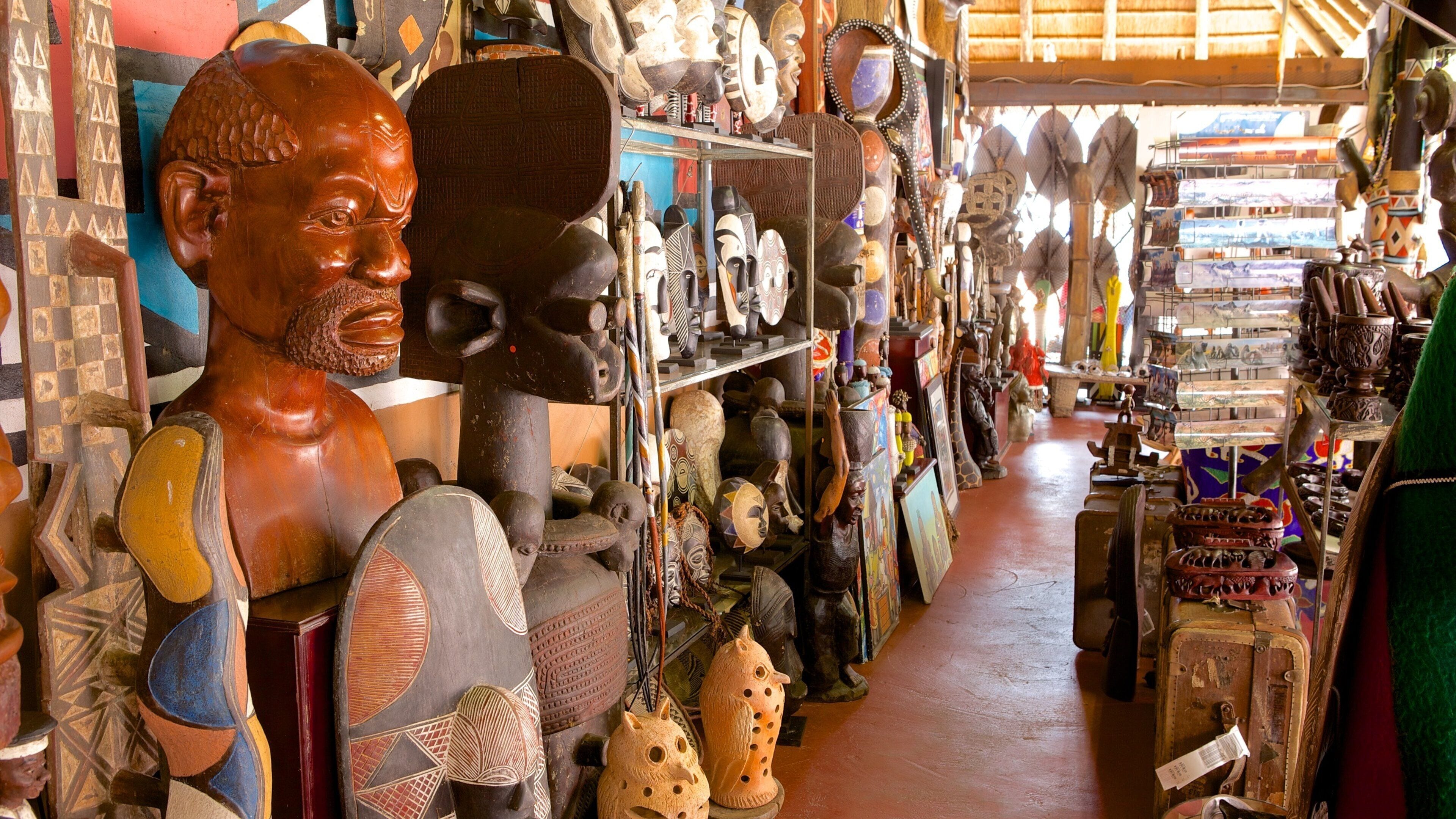 Lesedi Cultural Village showing art, interior views and indigenous culture