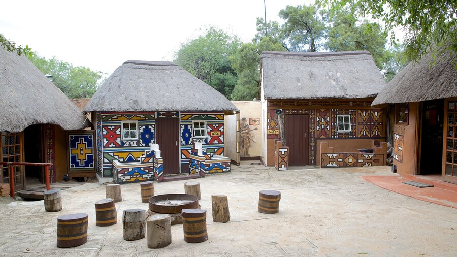 Lesedi Cultural Village caracterizando uma cidade pequena ou vila e cultura nativa