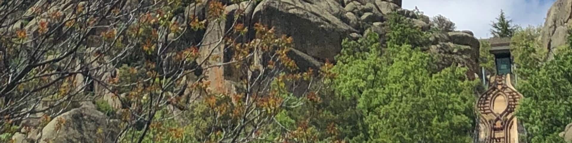 Valley of the Fallen located about an hours drive from Madrid. It was built by Spain’s dictator General Francisco Franco.