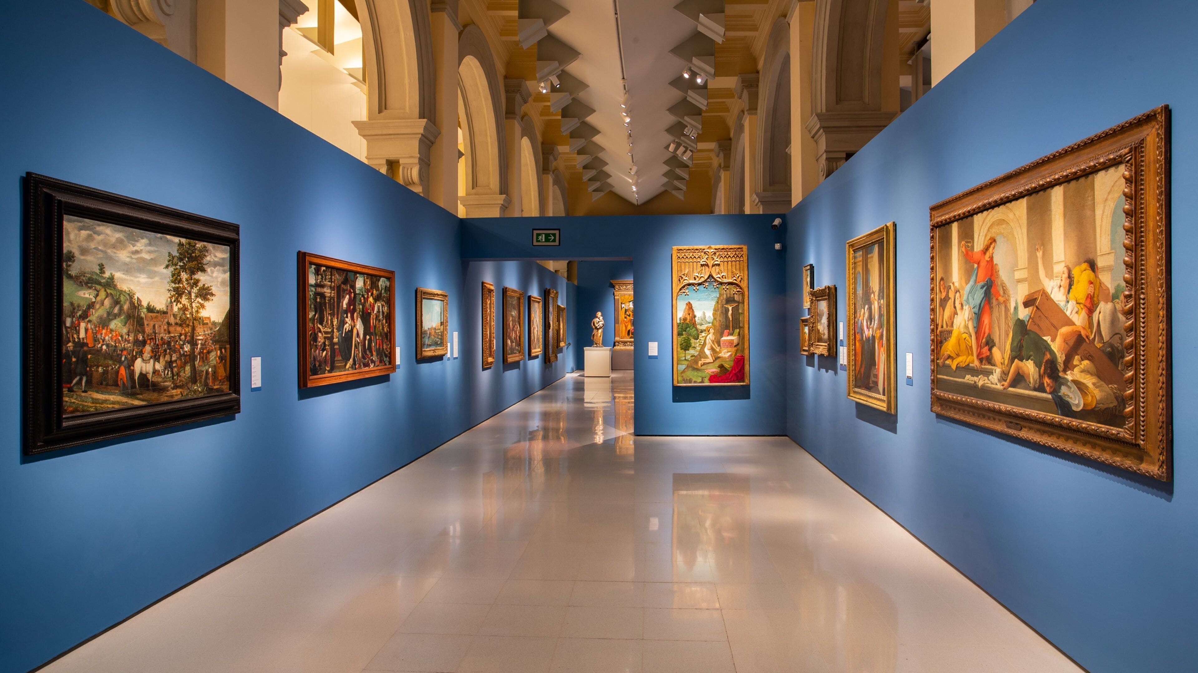 National Art Museum of Catalonia which includes interior views and art