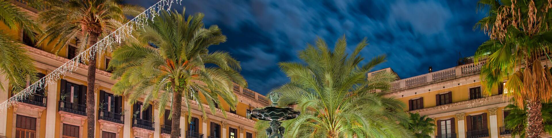 Placa Reial in Barcelona, Spain