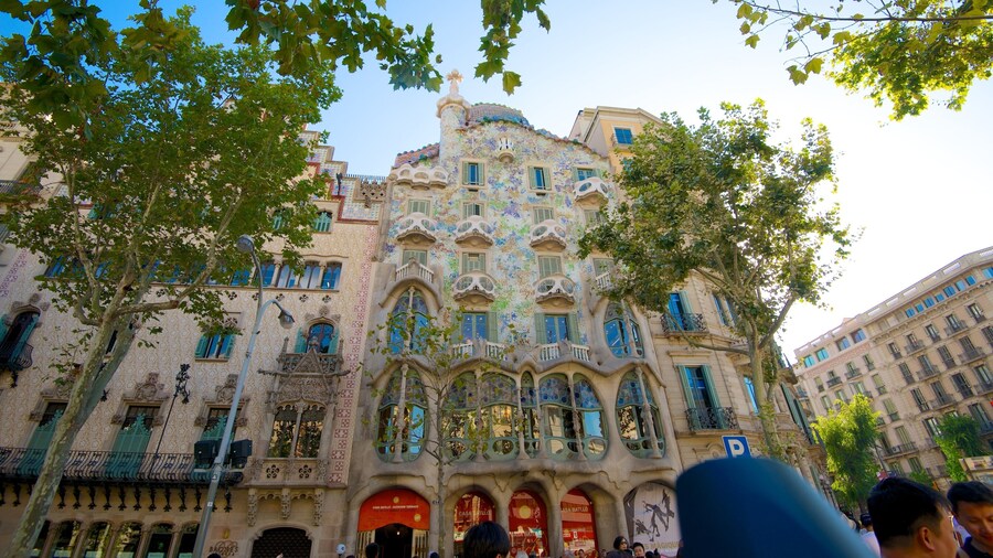 Casa Batllo featuring heritage architecture and a city
