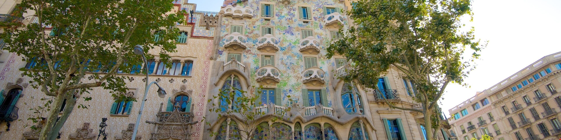 Casa Batllo featuring heritage architecture and a city