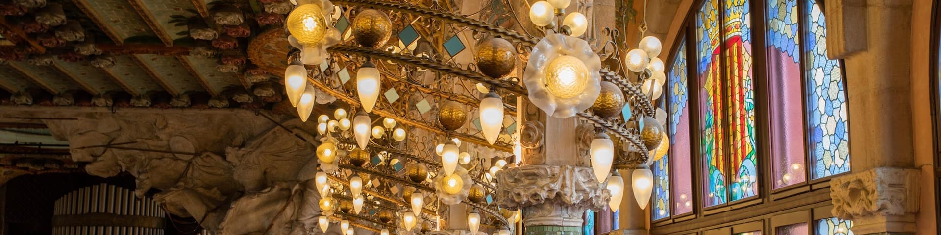 Palau de la Musica Catalana which includes interior views and heritage elements