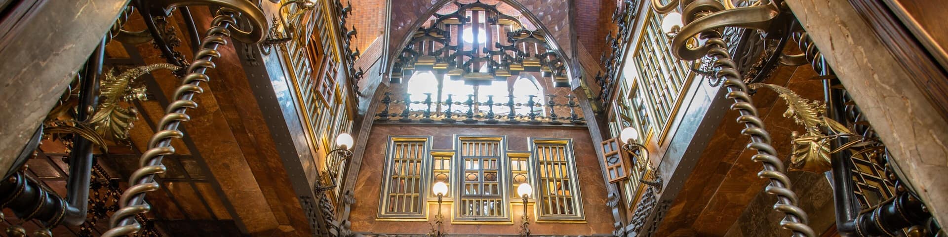 Palau Guell which includes heritage elements and interior views