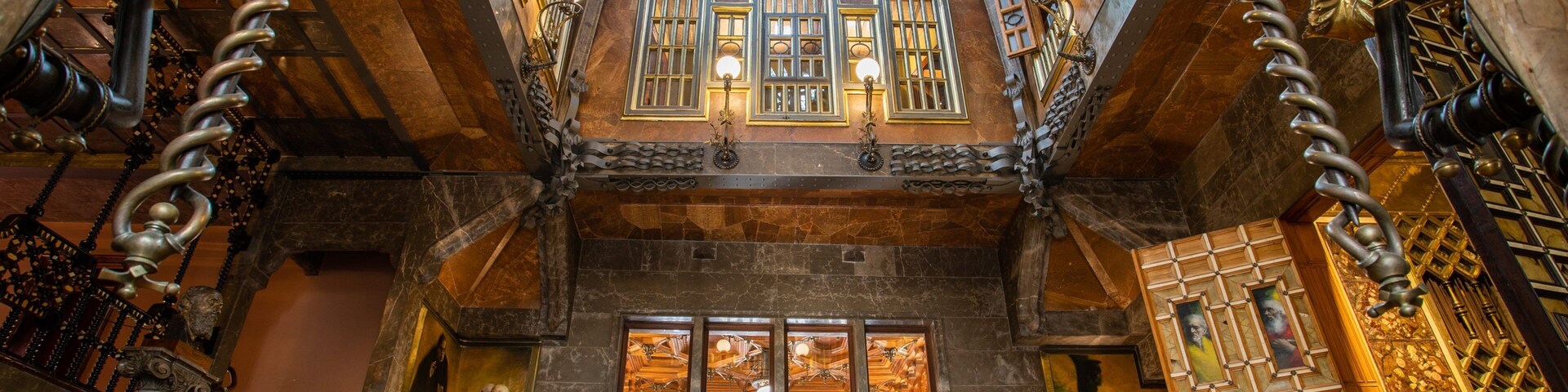 Palau Guell which includes heritage elements and interior views