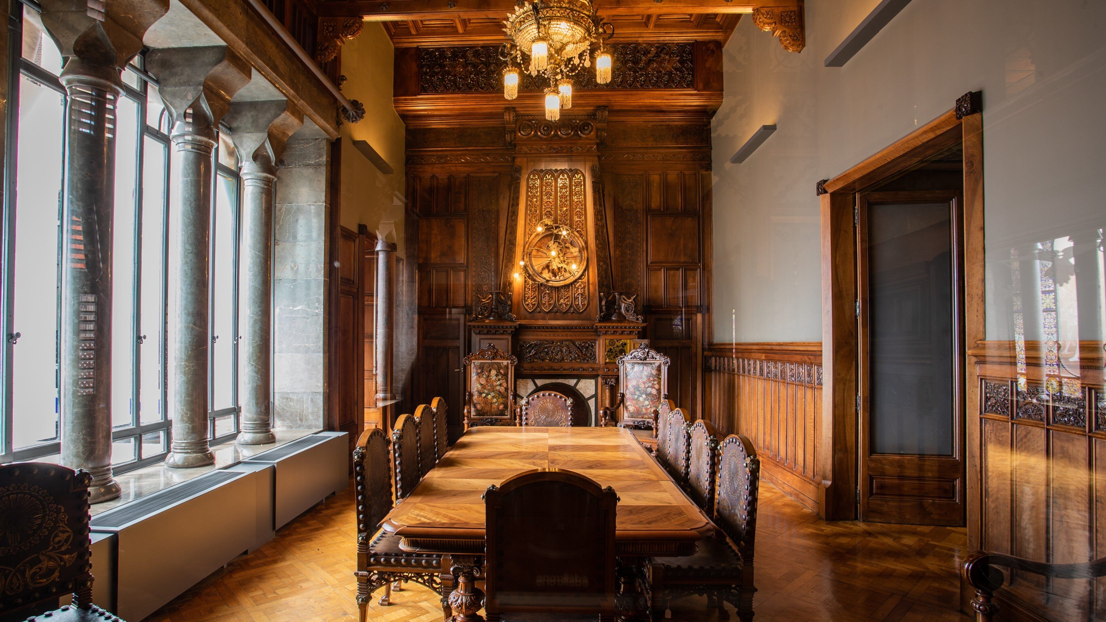 Palau Guell showing heritage elements and interior views