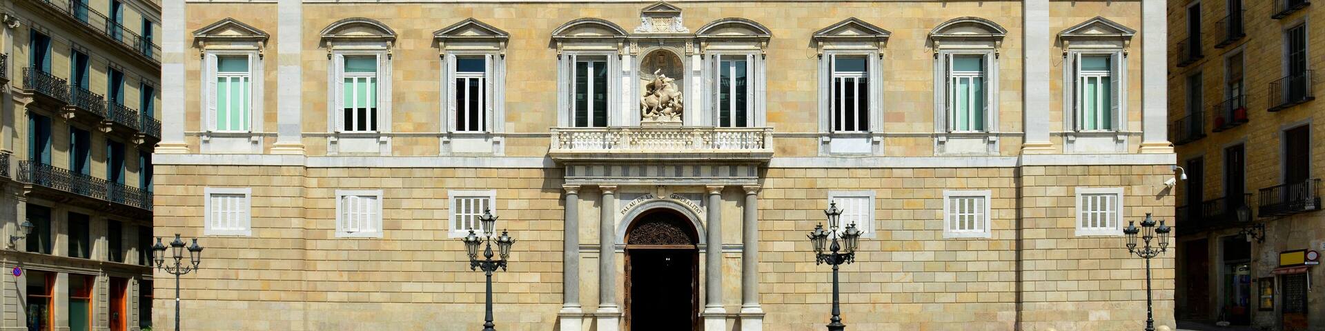 Palau de la Generalitat de Catalunya at the Old City (Ciutat Vella) of Barcelona, Catalonia, Spain. This Renaissance style building now houses the seat of government of Catalonia.