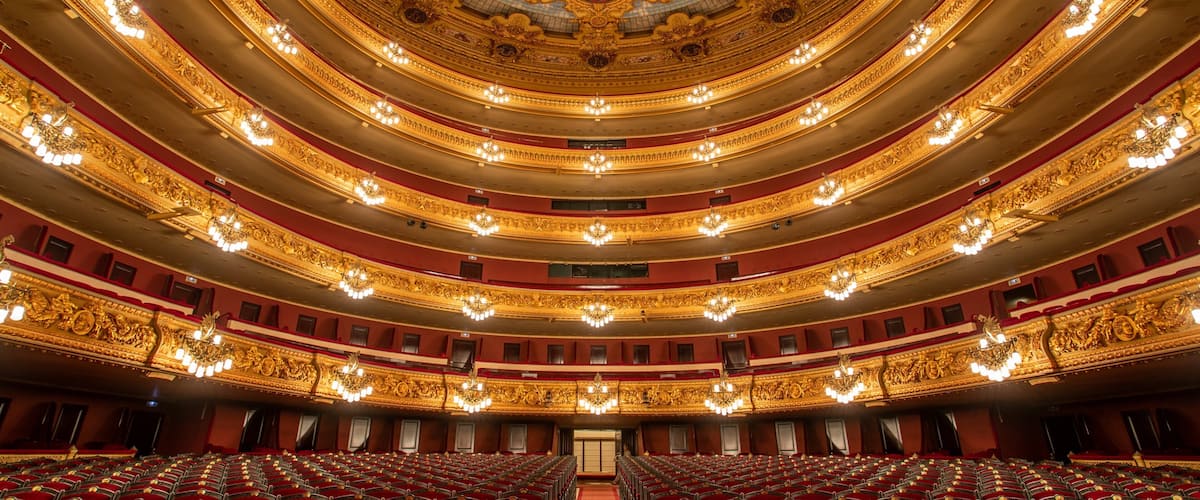 Gran Teatre del Liceu showing theater scenes and interior views