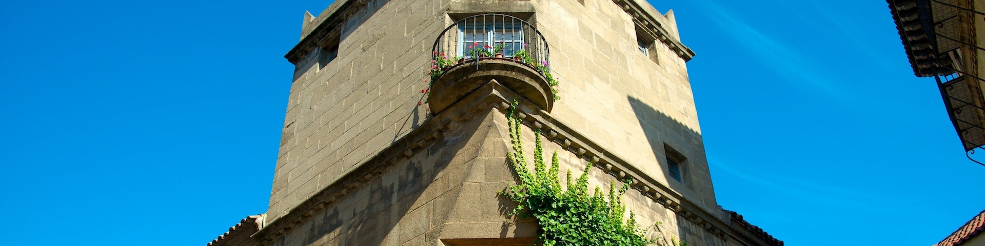 Poble Espanyol caracterizando uma cidade e arquitetura de patrimônio