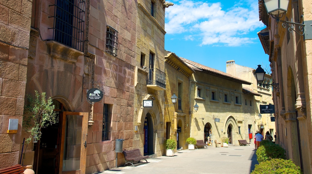 Poble Espanyol which includes heritage architecture and street scenes
