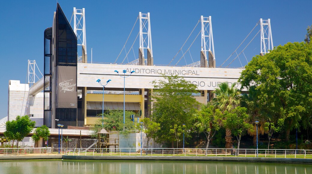 Olympic Stadium which includes a river or creek