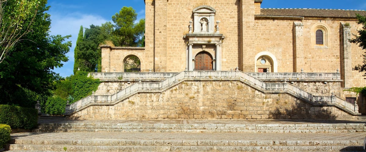 Monasterio de la Cartuja mostrando un castillo y patrimonio de arquitectura