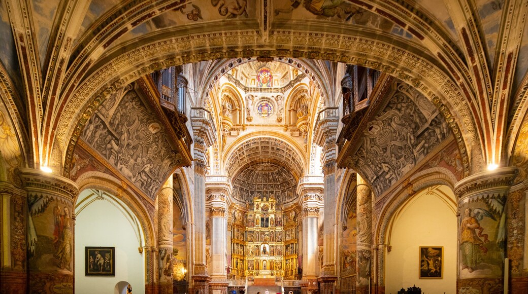 San Jeronimo Monastery featuring a church or cathedral, interior views and heritage elements