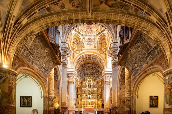 San Jeronimo Monastery featuring a church or cathedral, interior views and heritage elements
