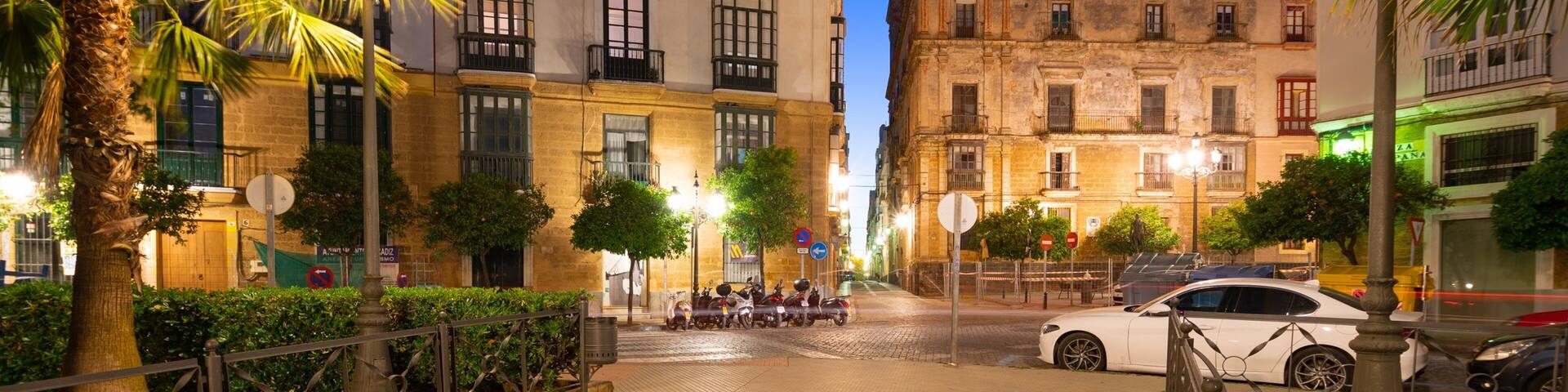 Plaza de Espana which includes night scenes and heritage elements