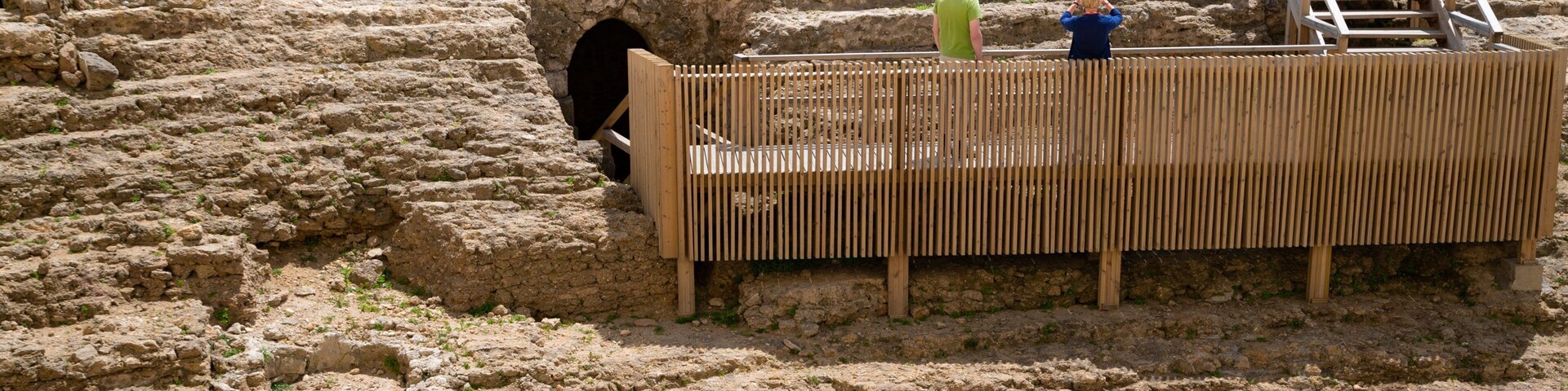 Roman Theater which includes heritage elements as well as a small group of people