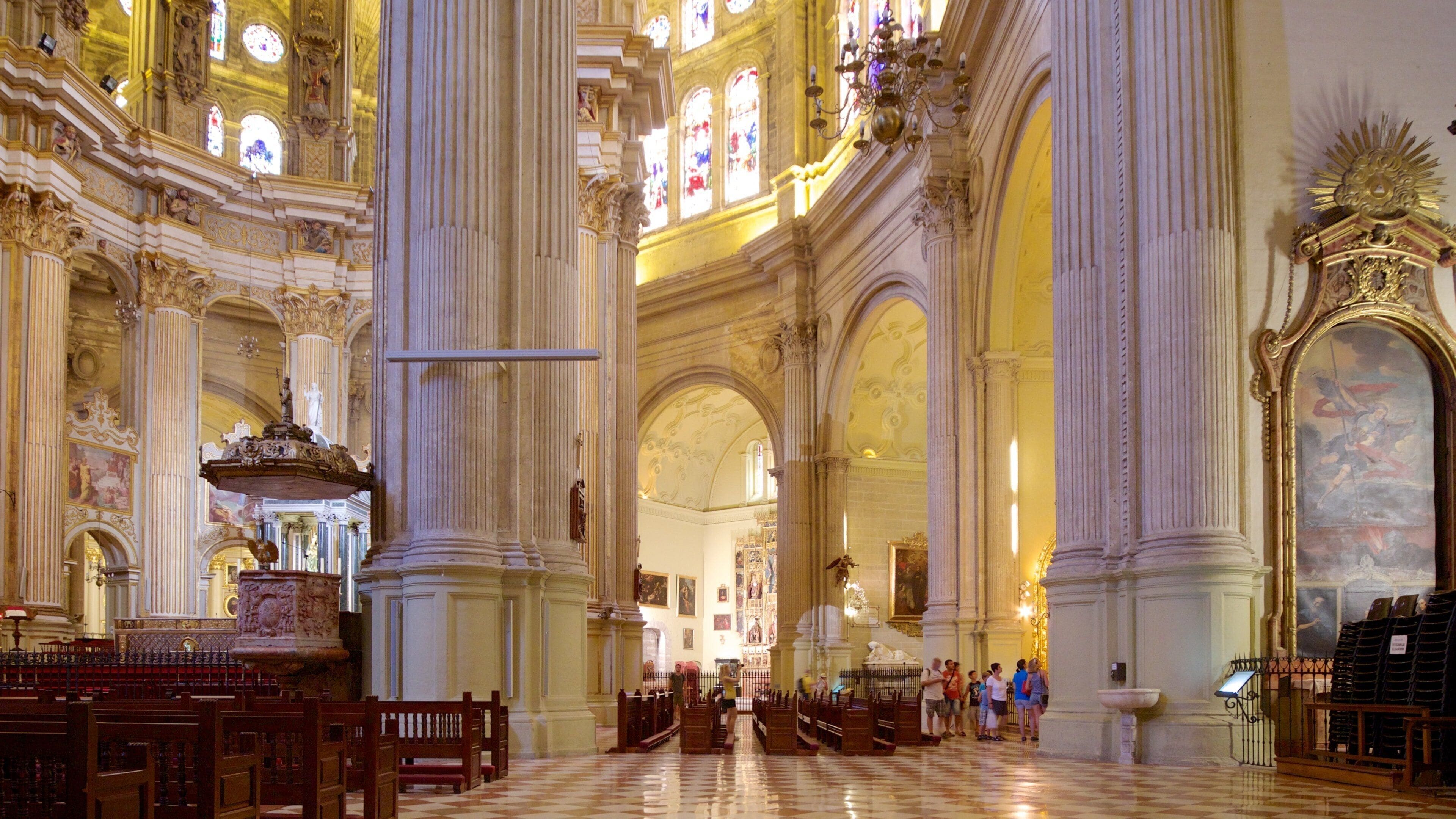 Malaga Cathedral which includes a church or cathedral, heritage architecture and a city