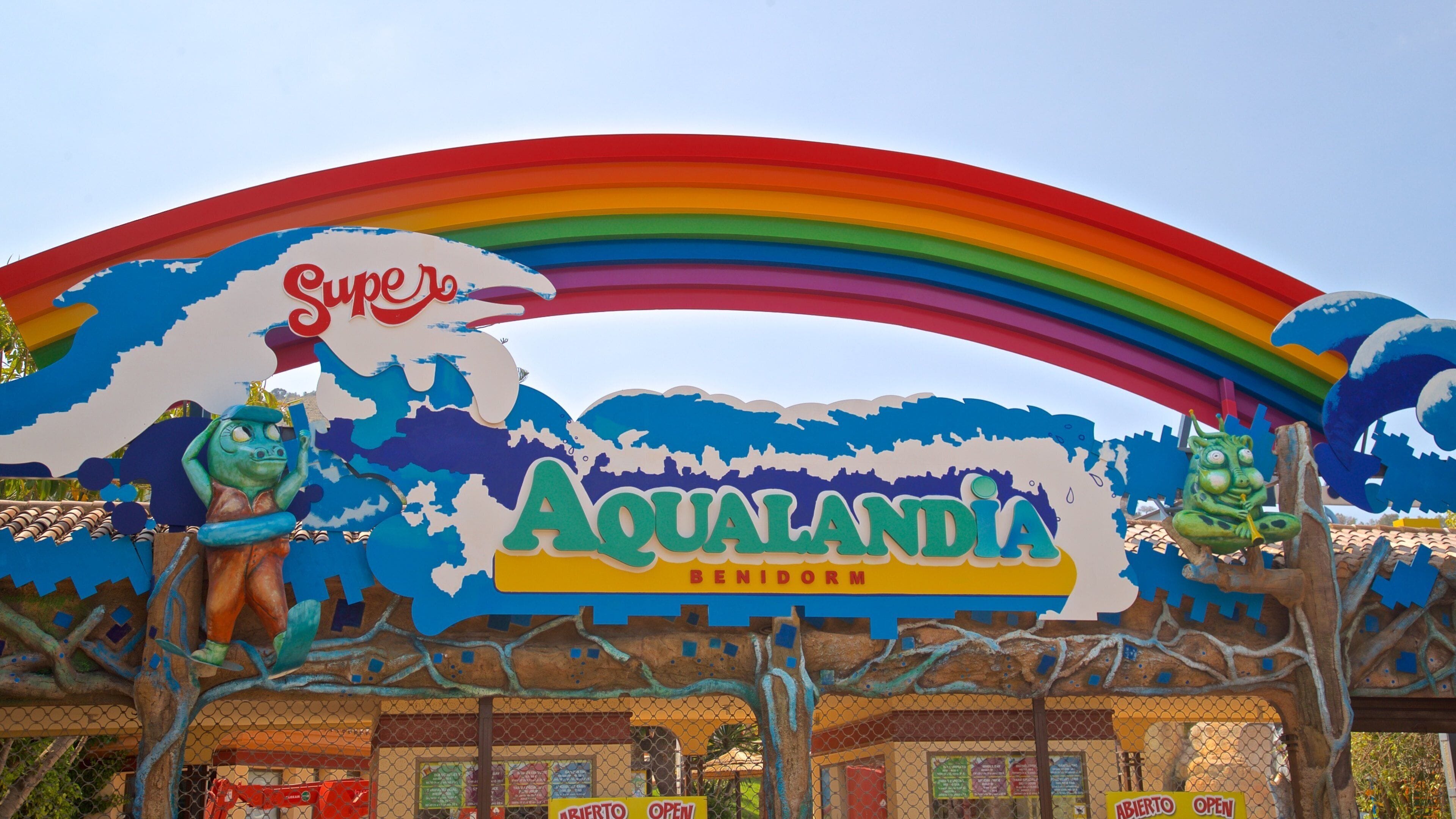 Aqualandia which includes signage