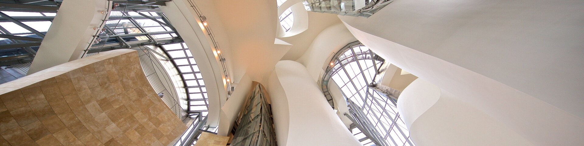 Guggenheim Museum Bilbao showing interior views