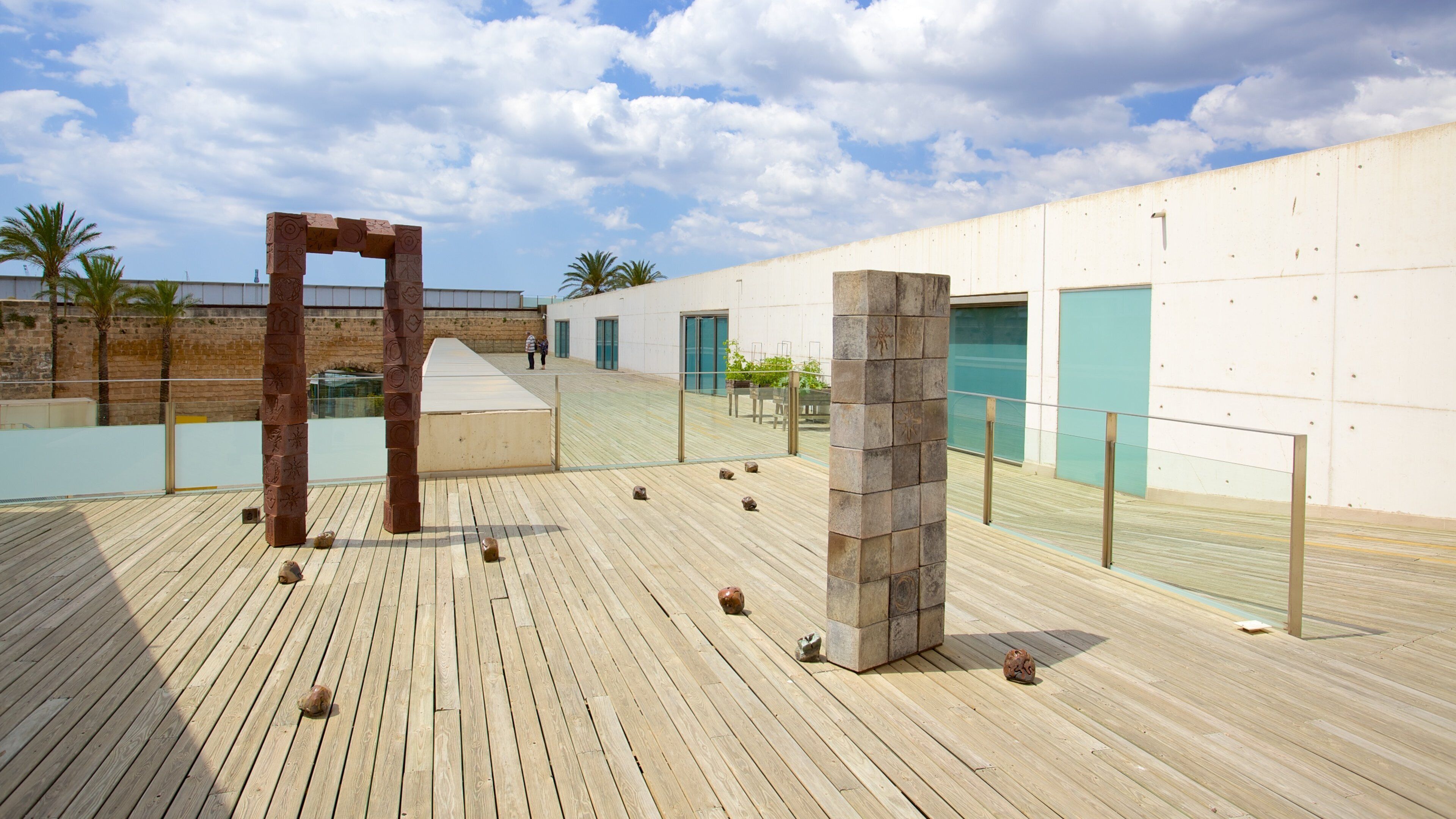 Es Baluard featuring outdoor art and art