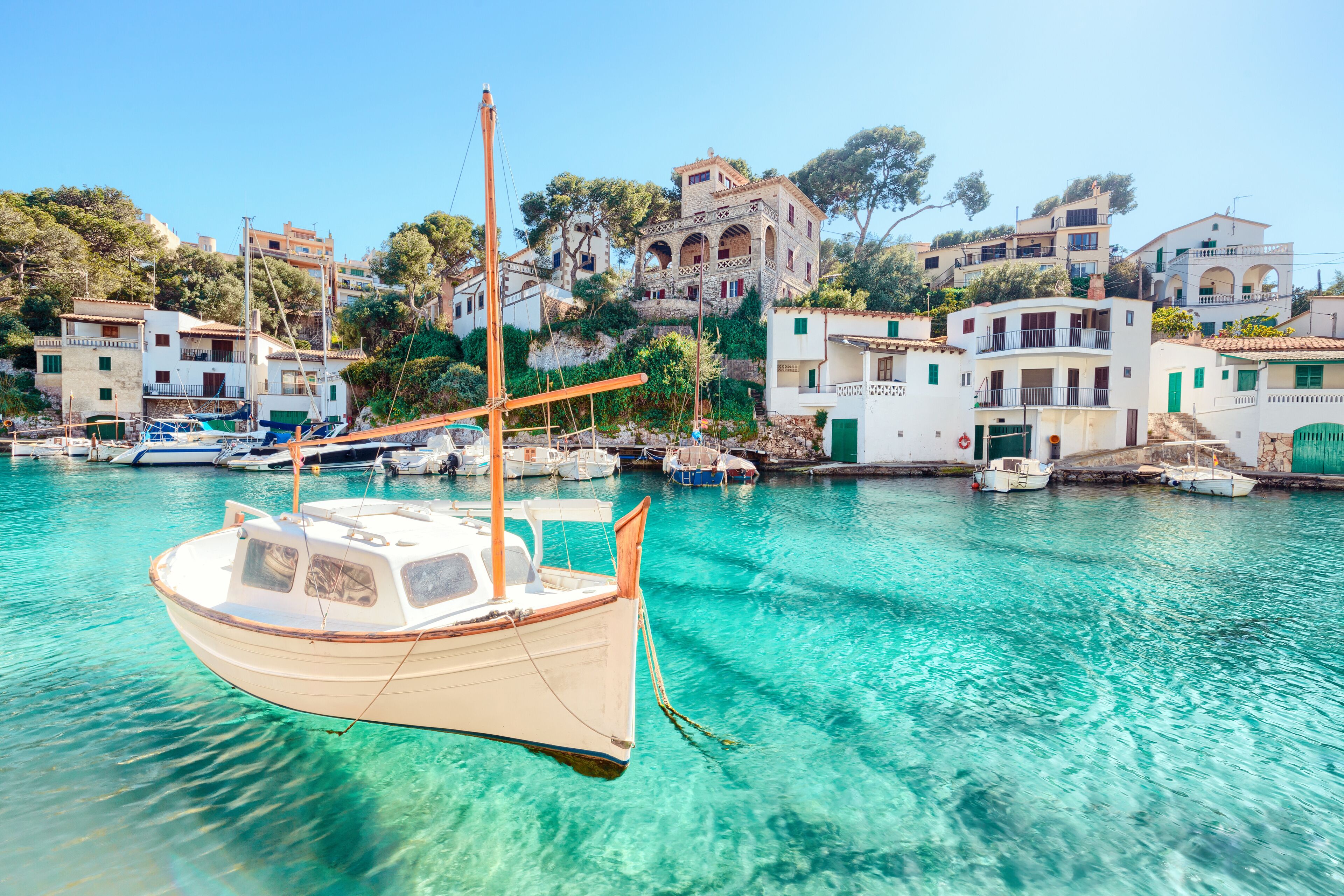 Mallorca Cala Figuera Boot Spanien Balearen Bucht