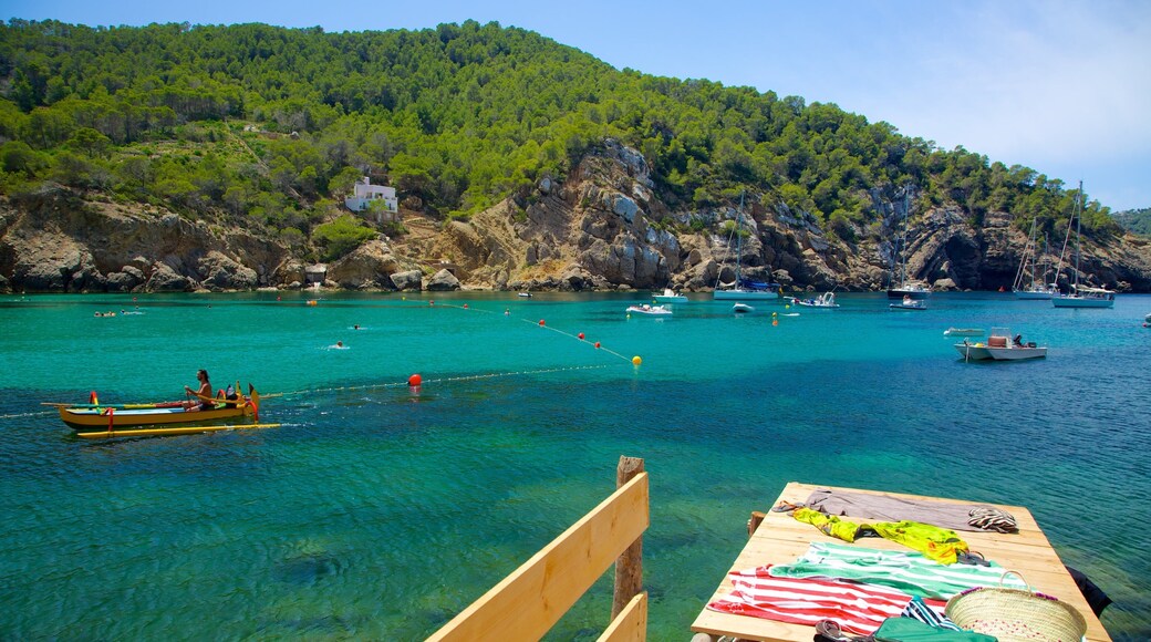 Benirras Beach featuring boating, landscape views and a bay or harbor